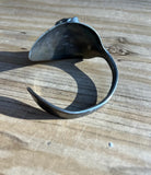 Small Vintage Roger and Sonaa Silver Wrist Cuff With Stone