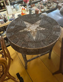 Cabin Fever, Mountain House, Wooden Side Table With Star Design