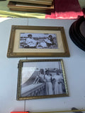 Pair of Vintage Family Prints in Gold Frames