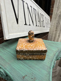 Small Ceramic Box With Bird Top