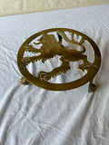 Brass Lion Standing Serving Dish