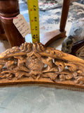 Regal Gold Wooden Bench With Velvet Seating