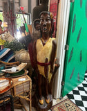 1970s Wooden Native American Vintage Cigar Sculpture