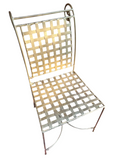 Gold Painted Checker Back Chair