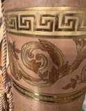 Skinny Greek Key Lamp With Rope Details