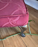 Brass Footed Petite Rectangular Foot Stool