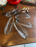 Country Core Glass Corn Dishes With Ceramic Holders- Set of 11