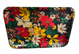 1960s floral bamboo tray