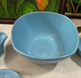 Instant Collection of Blue Ceramic Serving Bowls- Set of 6