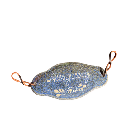 Small Stamped Blue Wall Hanging