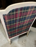 Rustic Style Vintage Highland House Blue and Red Wooden Chair