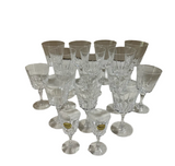 Large Collection of French Crystal Glasses- Set of 17