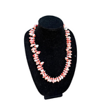 Plastic Pink Shell Long Necklace