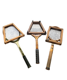 Vintage Trio of Spalding and Slazenger Wooden Tennis Rackets With Guards