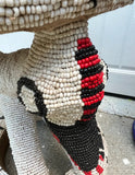 Hand Beaded African Style Decorative Stool