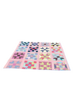 Vintage Hand Sewn Quilt With Blue Backside