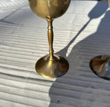 Pair of Brass Jewish Cups