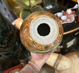 Small Asian Ceramic Detailed Decorative Egg With Gold Accents