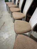 Post Modern Art Deco Ribbon Chairs With Leopard Print- Set of 6
