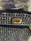 Tommy Hilfiger Black and White Cross Body Purse