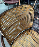 1970s Vintage Prague Model Wooden and Caned Accent Chair