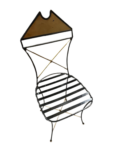 Gold and Black Skinny Wired Chair