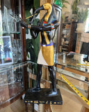Egyptian Signed Bird Figure With Black and Gold Accents