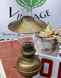 Antique Brass Hurricane Oil Lanterns- a Pair