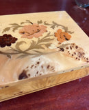 Small Wooden Jewelry Box With Floral Details
