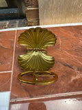 Brass Seashell Compact With Latch