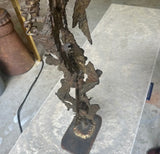 Large Vintage Standing Brutalist Style Sculpture