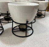 Large Collection of White Ceramic Bowls With Candle Warmers- Set of 30
