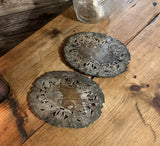 Pair of Silver Lace Oval Trivets