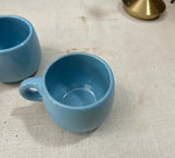 Trio of Blue Ceramic Mugs