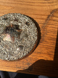 Small Silver Detailed Pocket Mirror