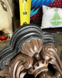 Pair of Brown and Black Wooden Wall Sconces/Bracket