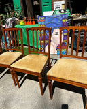 Fluted Neoclassical Design Dining Chairs Entertaining Style- Set of 4