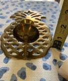 Pair of Southern Brass Pineapple Candle Sconces
