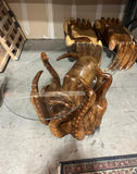 Intricate Octopus Tentacles Through Glass Sculptural Coffee Table