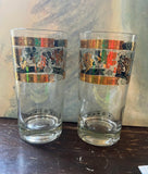 1970s Hollywood Regency 22kt Gold Briard Style Highball Cocktail Glasses - Pair