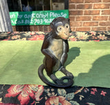 Antique Cast Iron Painted Monkey Bank