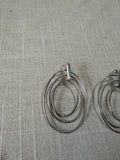 Pair of Sterling Silver Multiple Hoop Earrings