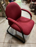 Vintage Dark Red Padded Office Chair