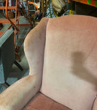 1970s Salmon Colored Cushioned Accent Chair