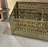 Small Brass Filigree Desk Accessory/Organizer