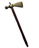 Brass Mid Century Axe With Wooden Handle