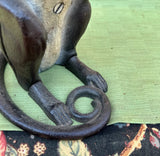 Antique Cast Iron Painted Monkey Bank