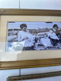 Pair of Vintage Family Prints in Gold Frames