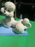 Vintage Ceramic Sitting Poodle Table Lamp