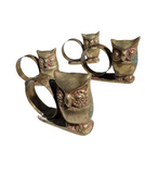 Collection of Brass Owl Napkin Rings